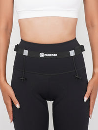 Race Number Belt with Gel Holders - Black