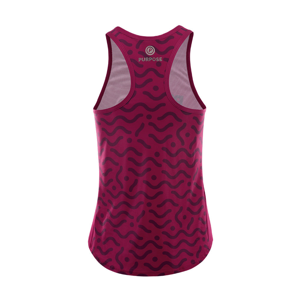 Women Running Singlet Hypermesh ELITE (Amaranth Red) - Purpose Performance Wear