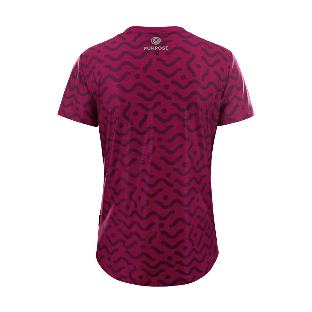 Women Running T-Shirt Hypermesh ELITE (Amaranth Red) - Purpose Performance Wear