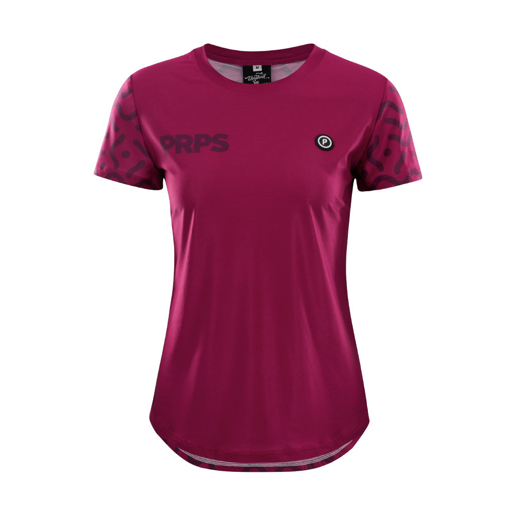 Women Running T-Shirt Hypermesh ELITE (Amaranth Red) - Purpose Performance Wear