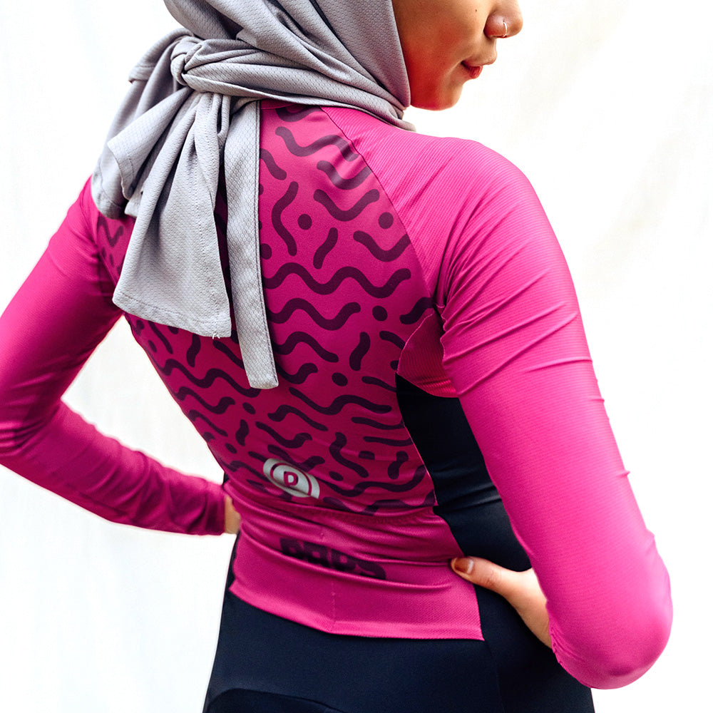 Women Full Length Long Sleeve Tri Suit (Amaranth Red) - Purpose Performance Wear