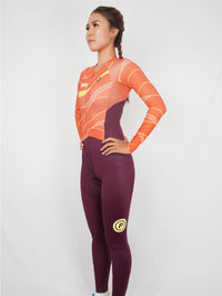 Seishin - WOMEN Hypermesh ELITE Tri Suit Full-Length, Long Sleeve (Golden Dawn) - 3XS