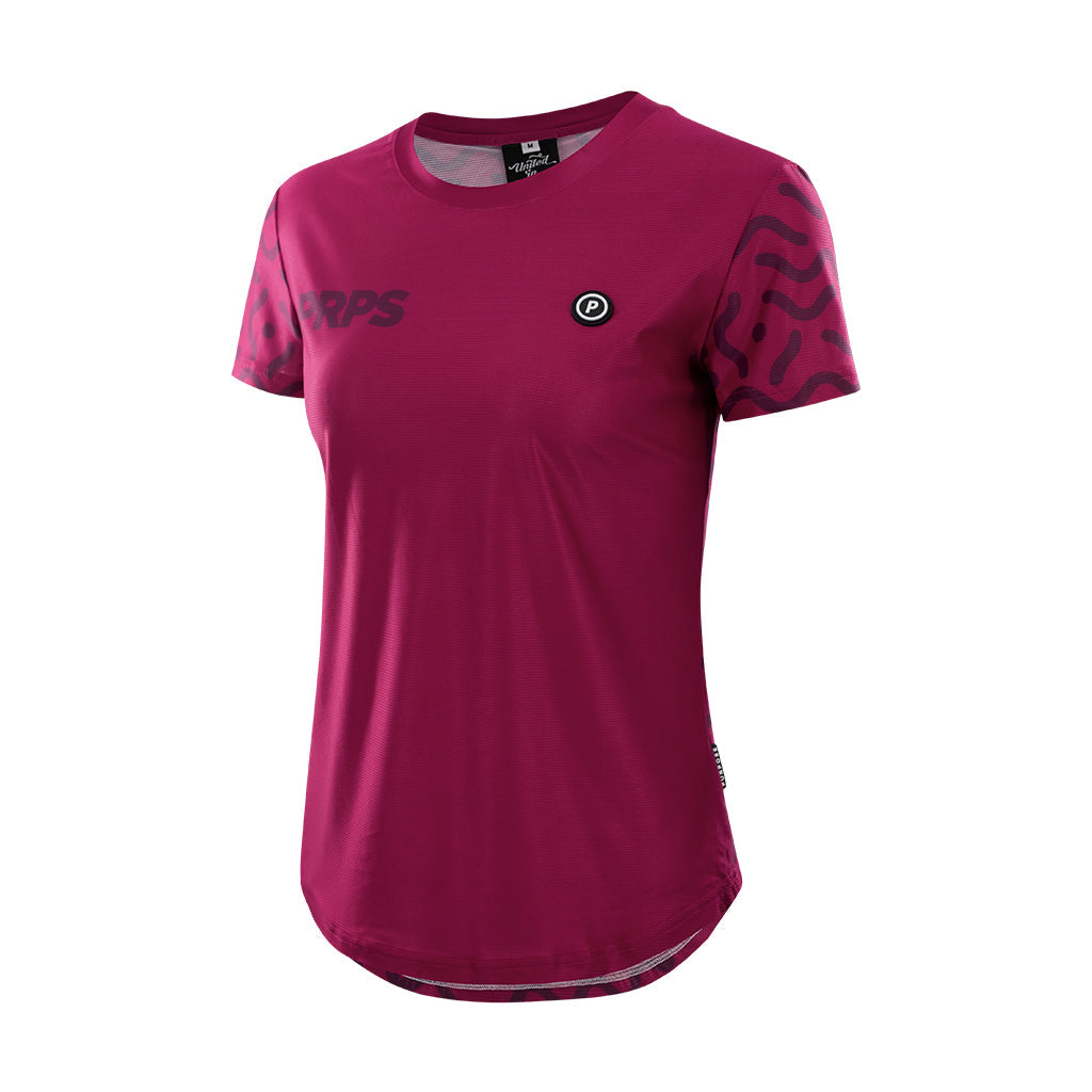 Women Running T-Shirt Hypermesh ELITE (Amaranth Red) - Purpose Performance Wear