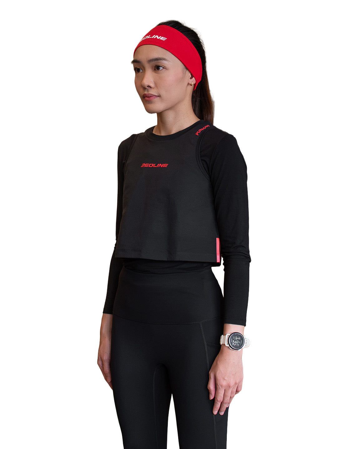 Redline Games Women Training Crop Top (Carbon Black)