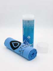 High performance cooling towel for athletes designed for running gym workouts and hot weather training