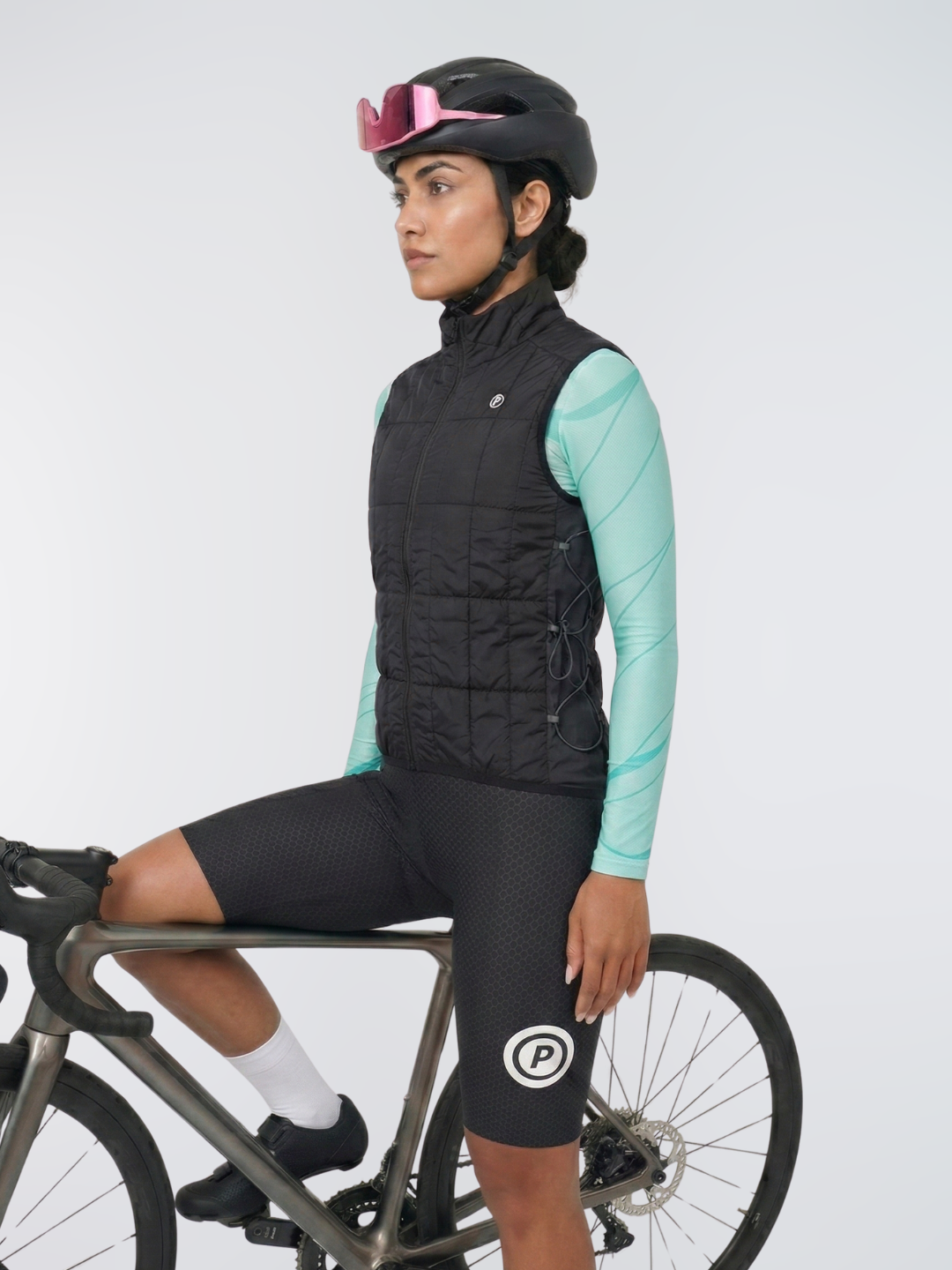 bike helmet and vest Glacier Vest