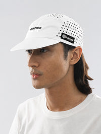 re:PURPOSE 5-Panel Cycling &amp; Running Cap 100% Recycled (Arctic White)