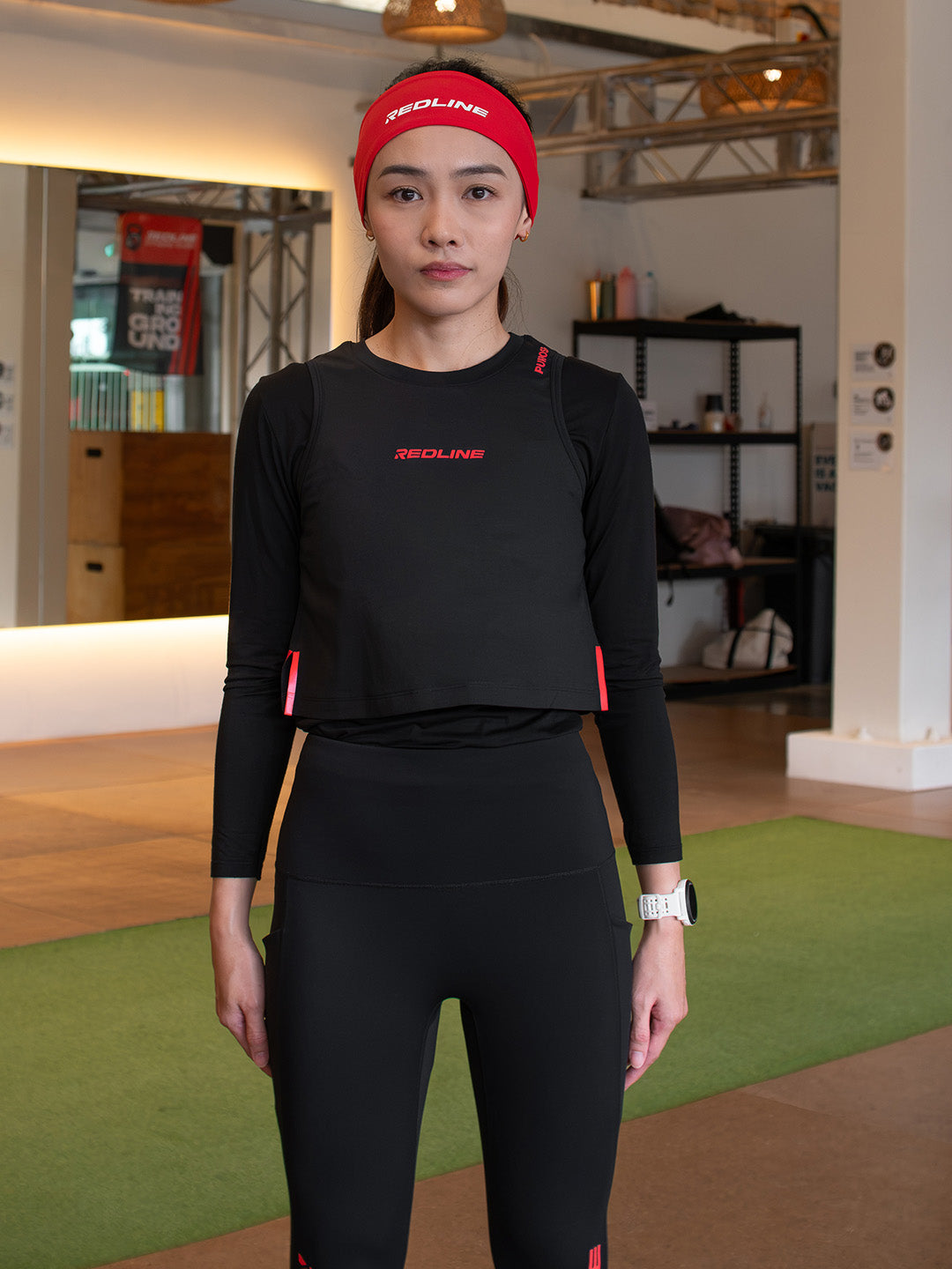 Redline Games Women Training Crop Top (Carbon Black)