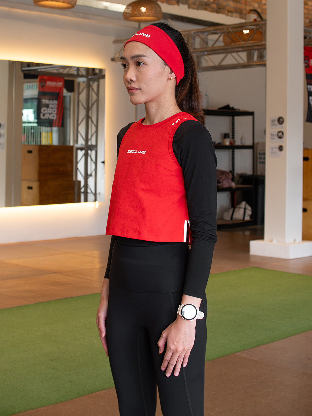 Redline Games Women Training Crop Top (Red)