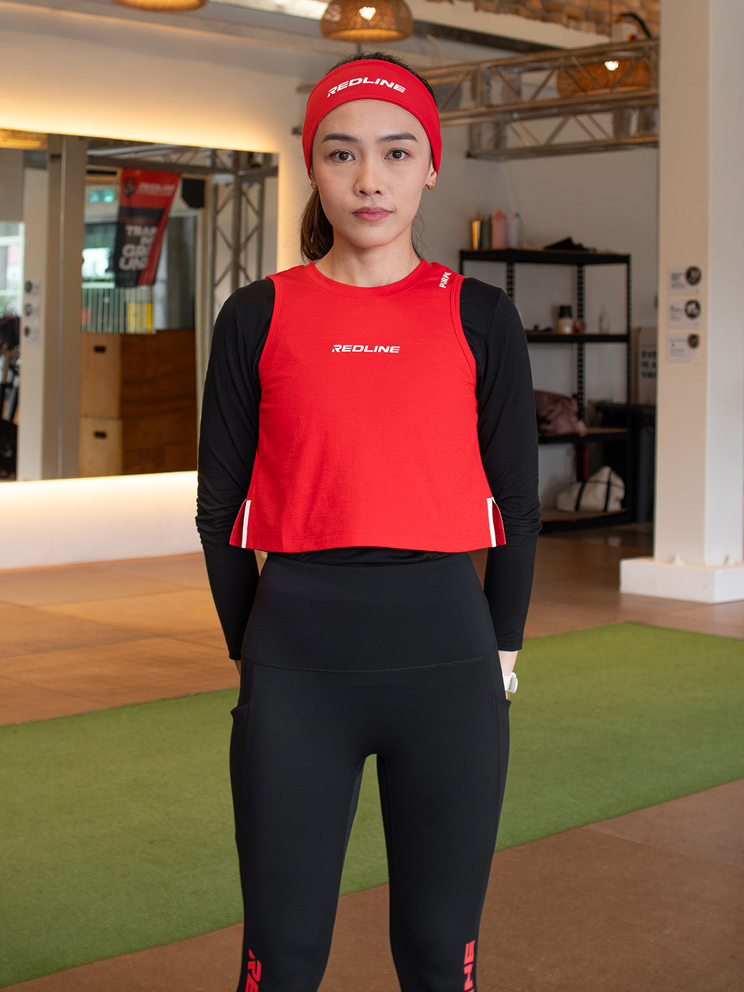 Redline Games Women Training Crop Top (Red)
