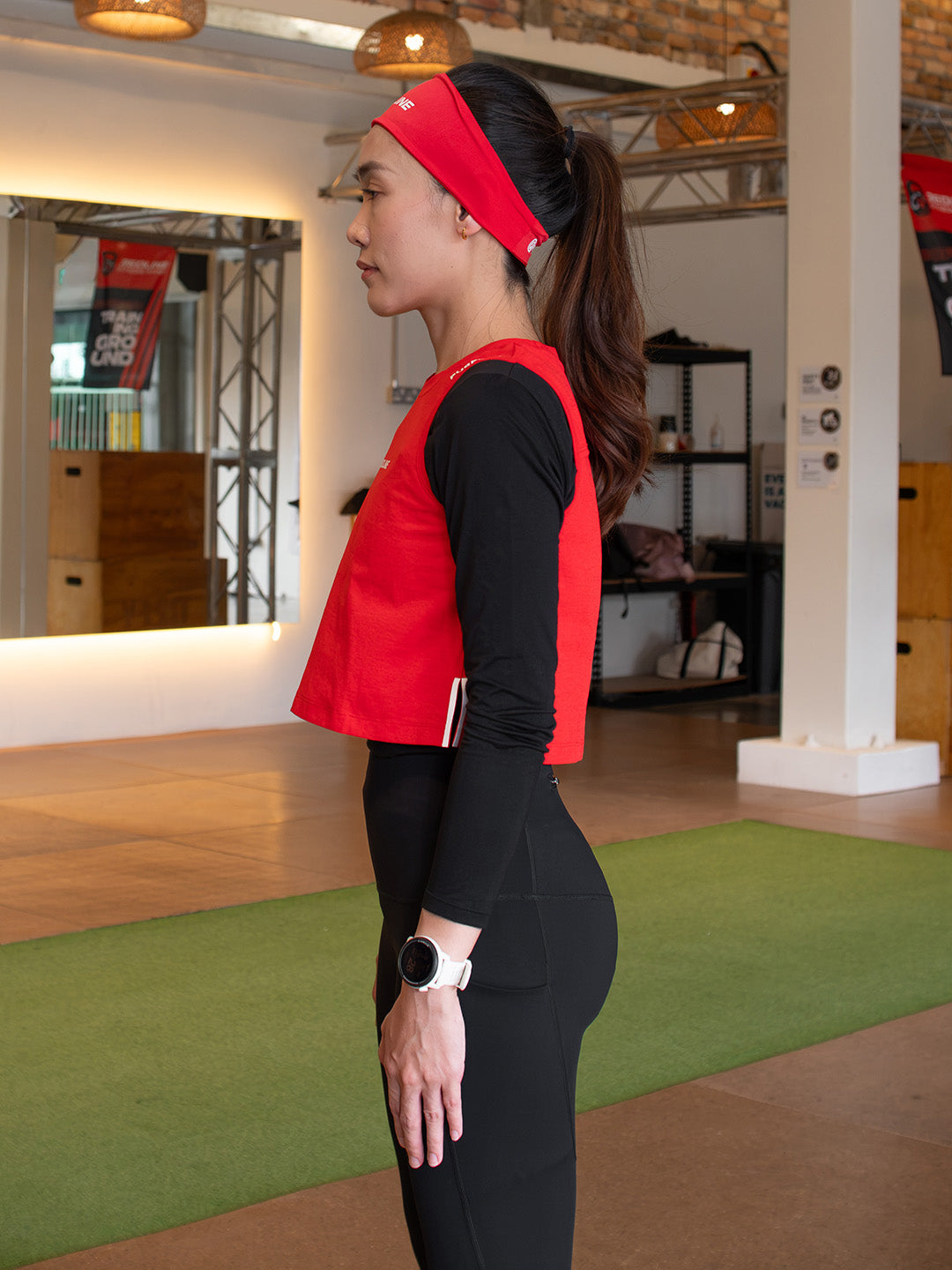 Redline Games Women Training Crop Top (Red)